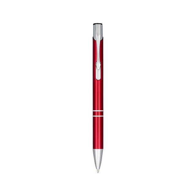 Anodizované kuličkové pero Moneta - transparentná červená