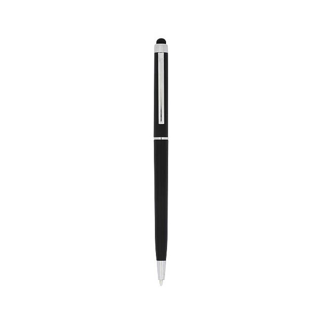 Kuličkové pero a stylus Valeria z ABS plastu - čierna