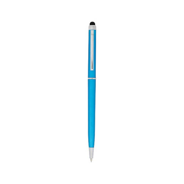 Valeria ABS ballpoint pen with stylus - blue