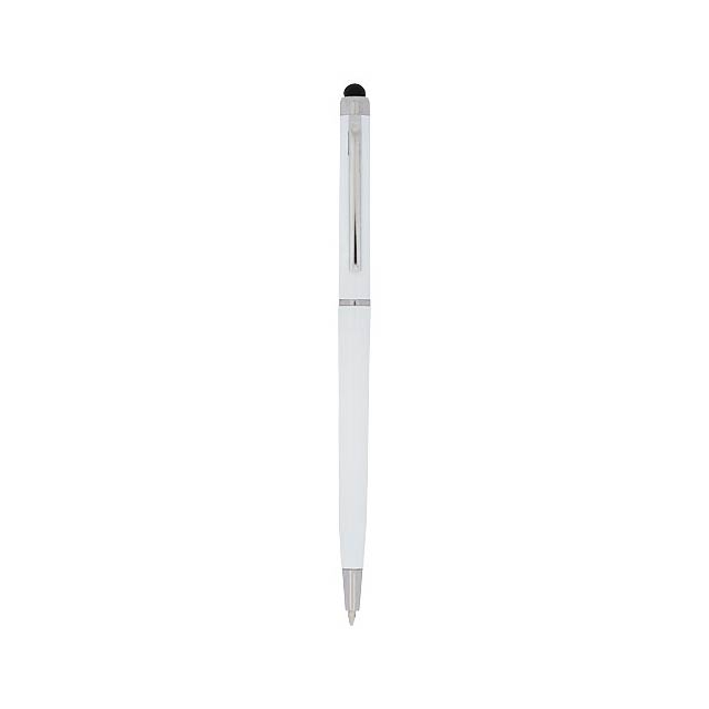 Valeria ABS ballpoint pen with stylus - white