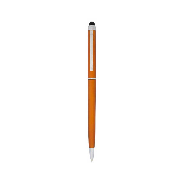 Valeria ABS ballpoint pen with stylus - orange