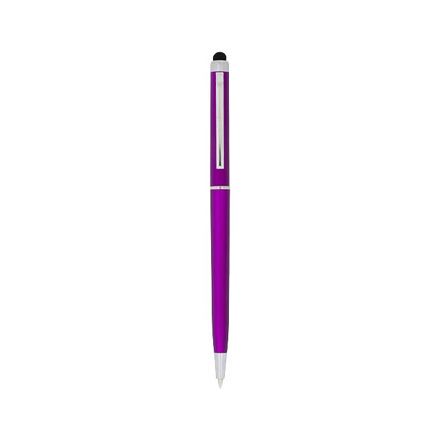 Valeria ABS ballpoint pen with stylus - pink