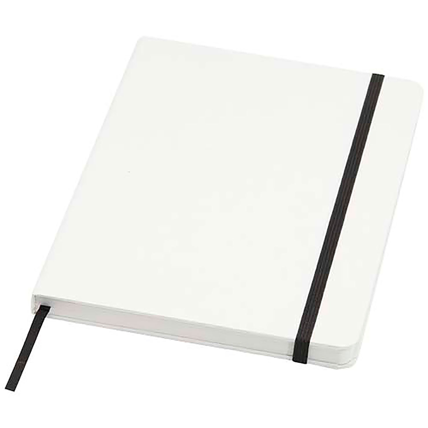 Holm A5 stone paper hard cover notebook with lined pages - white