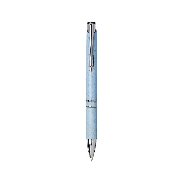 Moneta ABS with wheat straw click ballpoint pen - blue
