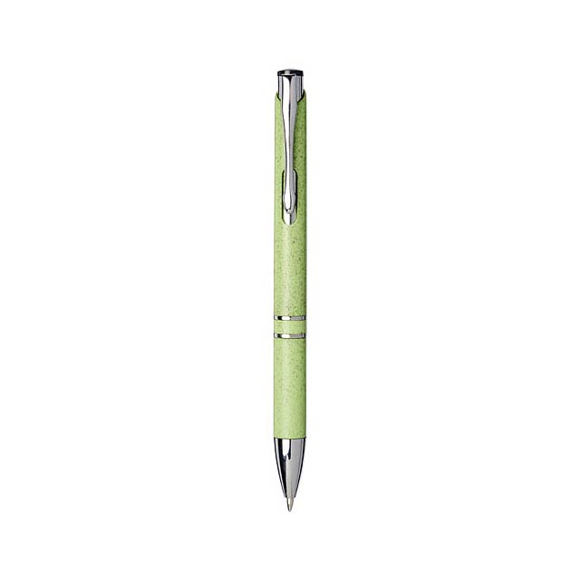 Moneta ABS with wheat straw click ballpoint pen - green