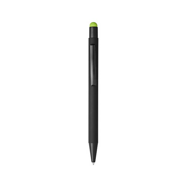 Dax rubber stylus ballpoint pen - black
