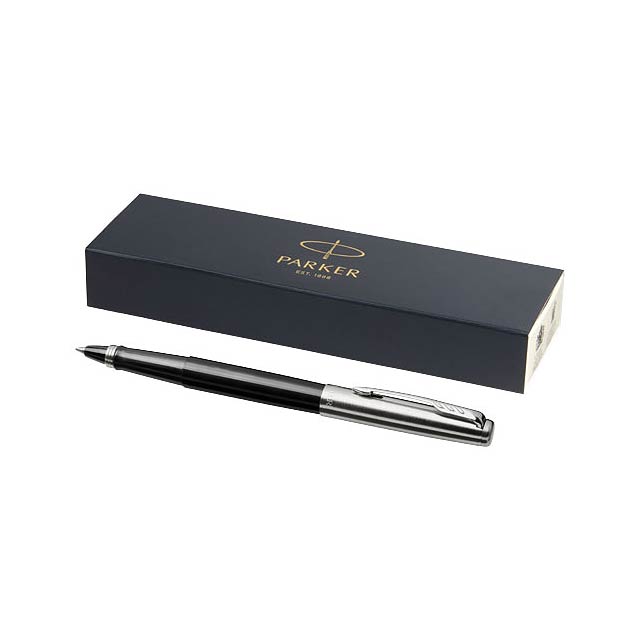 Jotter plastic with stainless steel rollerbal pen - black