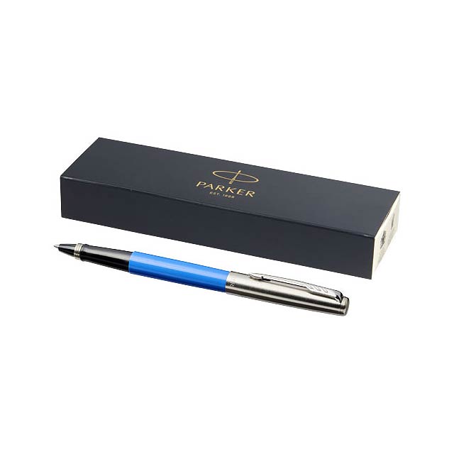 Jotter plastic with stainless steel rollerbal pen - blue