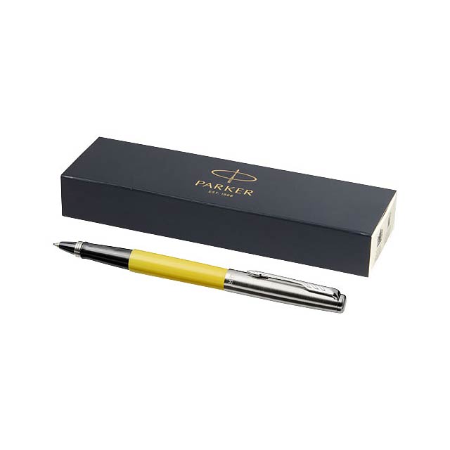 Jotter plastic with stainless steel rollerbal pen - yellow