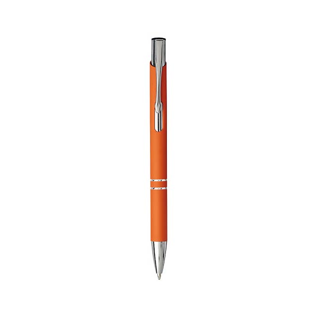 Moneta soft touch click ballpoint pen - orange