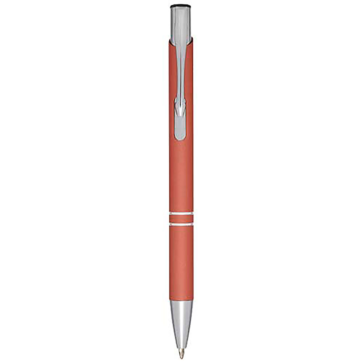 Moneta soft touch ballpoint pen (black ink) - red