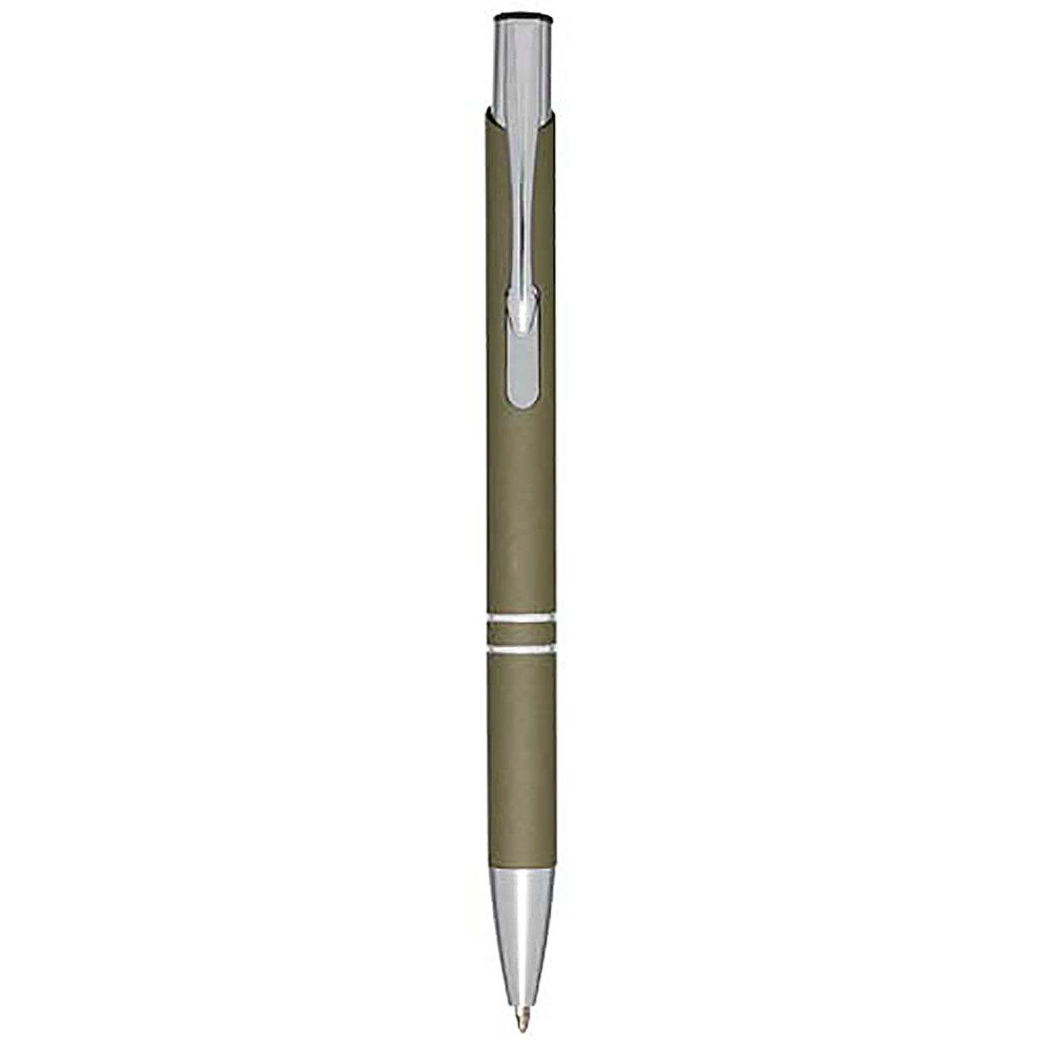 Moneta soft touch ballpoint pen (black ink) - green