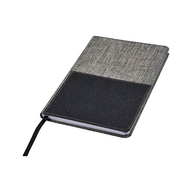 Mera RPET A5 reference notebook with front pocket - grey