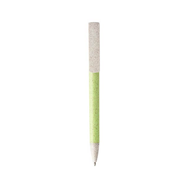 Medan wheat straw ballpoint pen and phone holder - lime