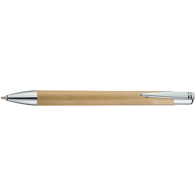 Kugelschreiber mit Holzummantelung - Beige