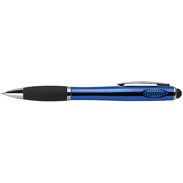 Ball pen with white LED light - blue