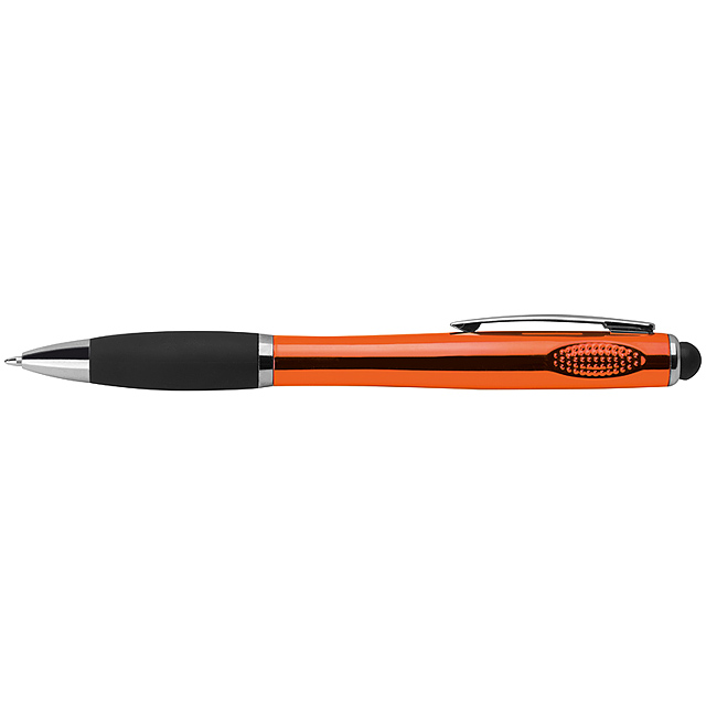 Kugelschreiber mit weißem LED Licht - Orange