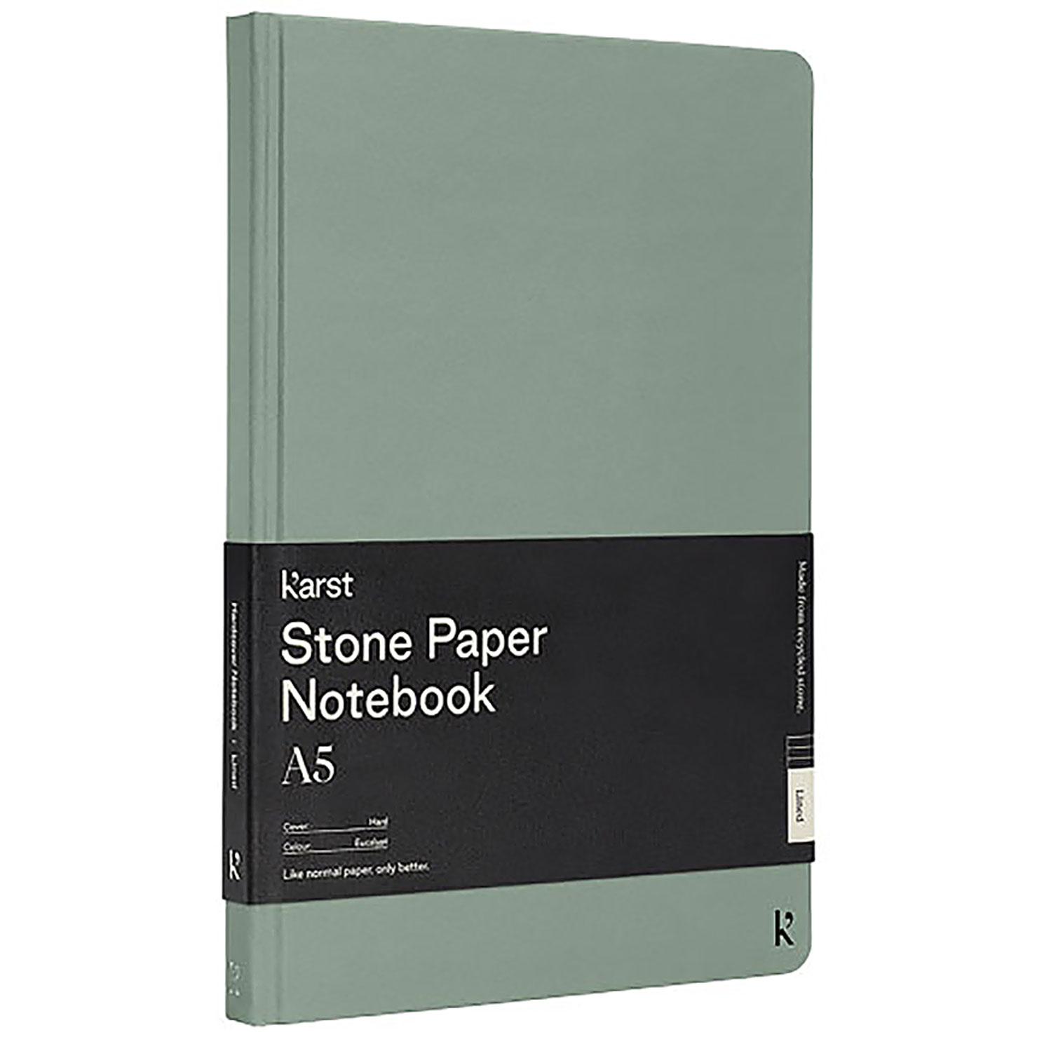 Karst® A5 stone paper hardcover notebook - lined - green