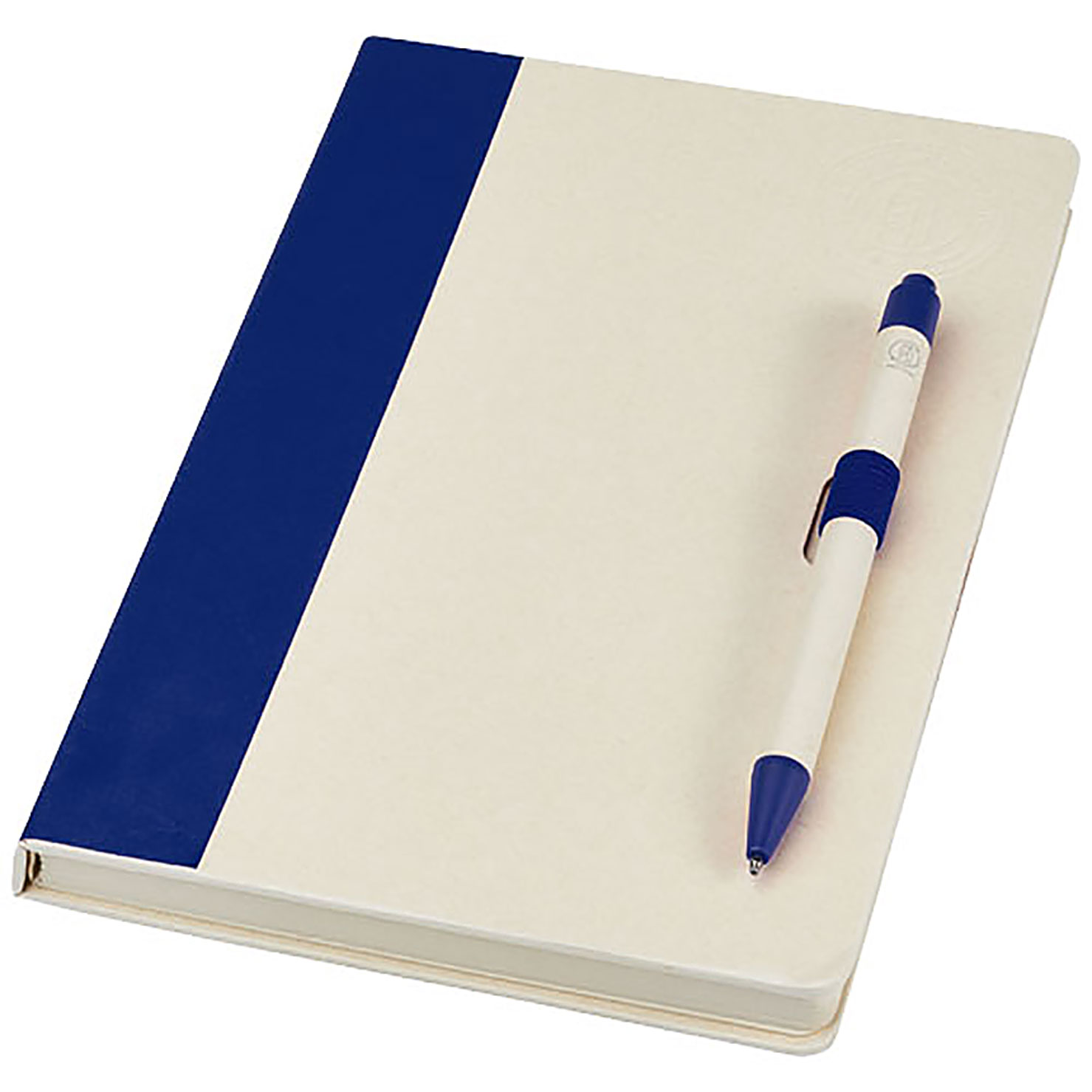 Dairy Dream A5 size reference recycled milk cartons notebook and ballpoint pen set - blue