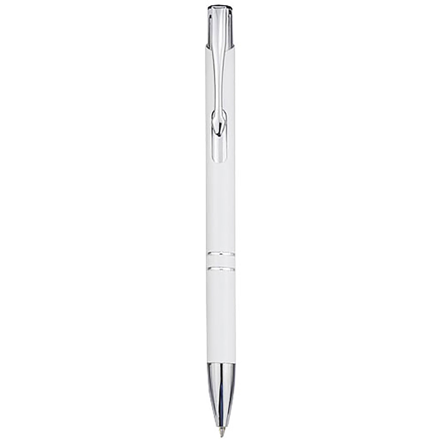 Moneta recycled aluminium ballpoint pen (black ink) - white