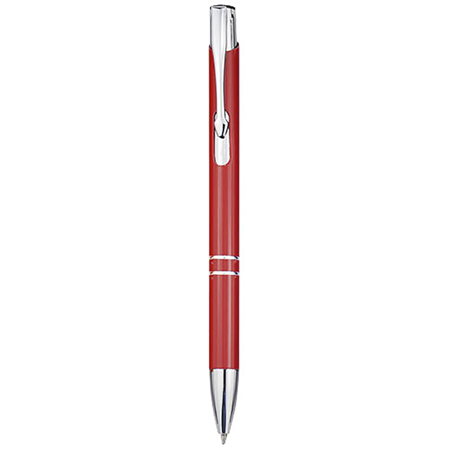 Moneta recycled aluminium ballpoint pen (black ink) - red