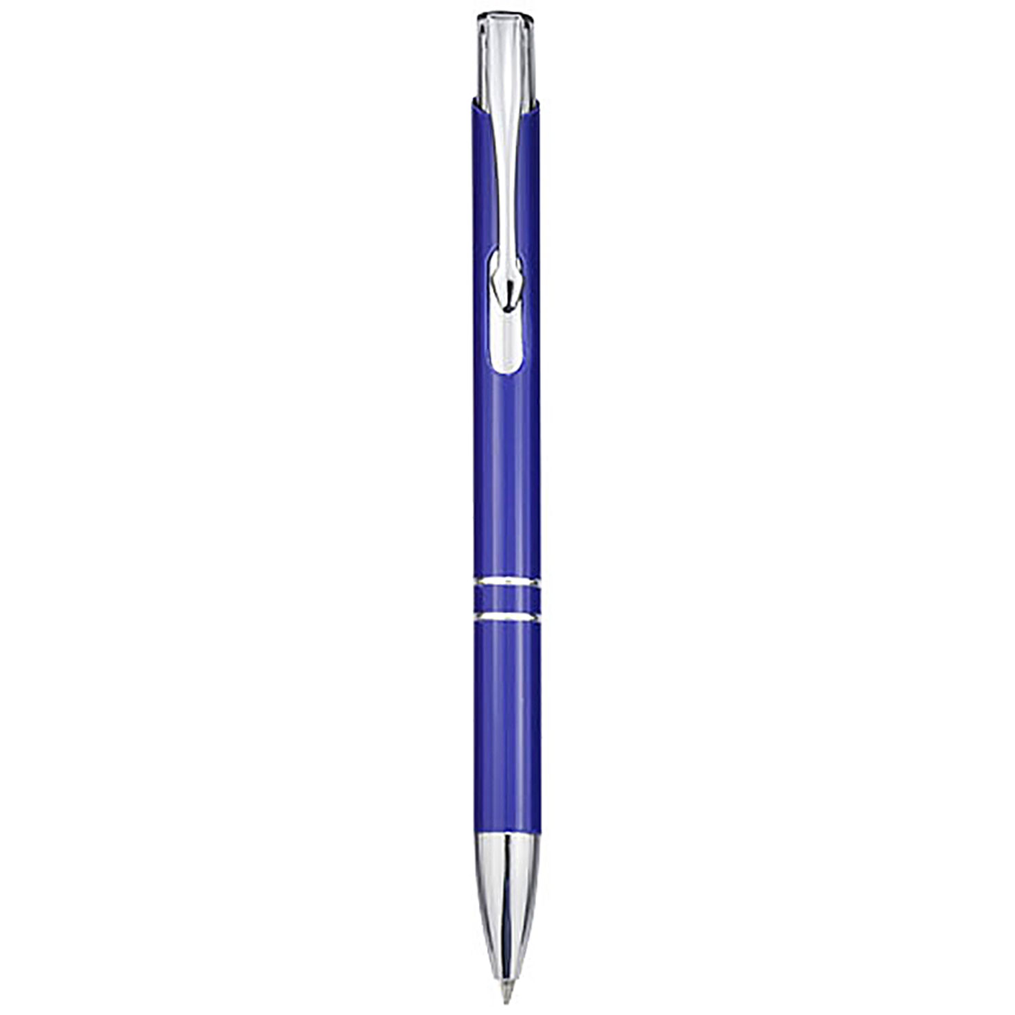 Moneta recycled aluminium ballpoint pen (black ink) - royal blue