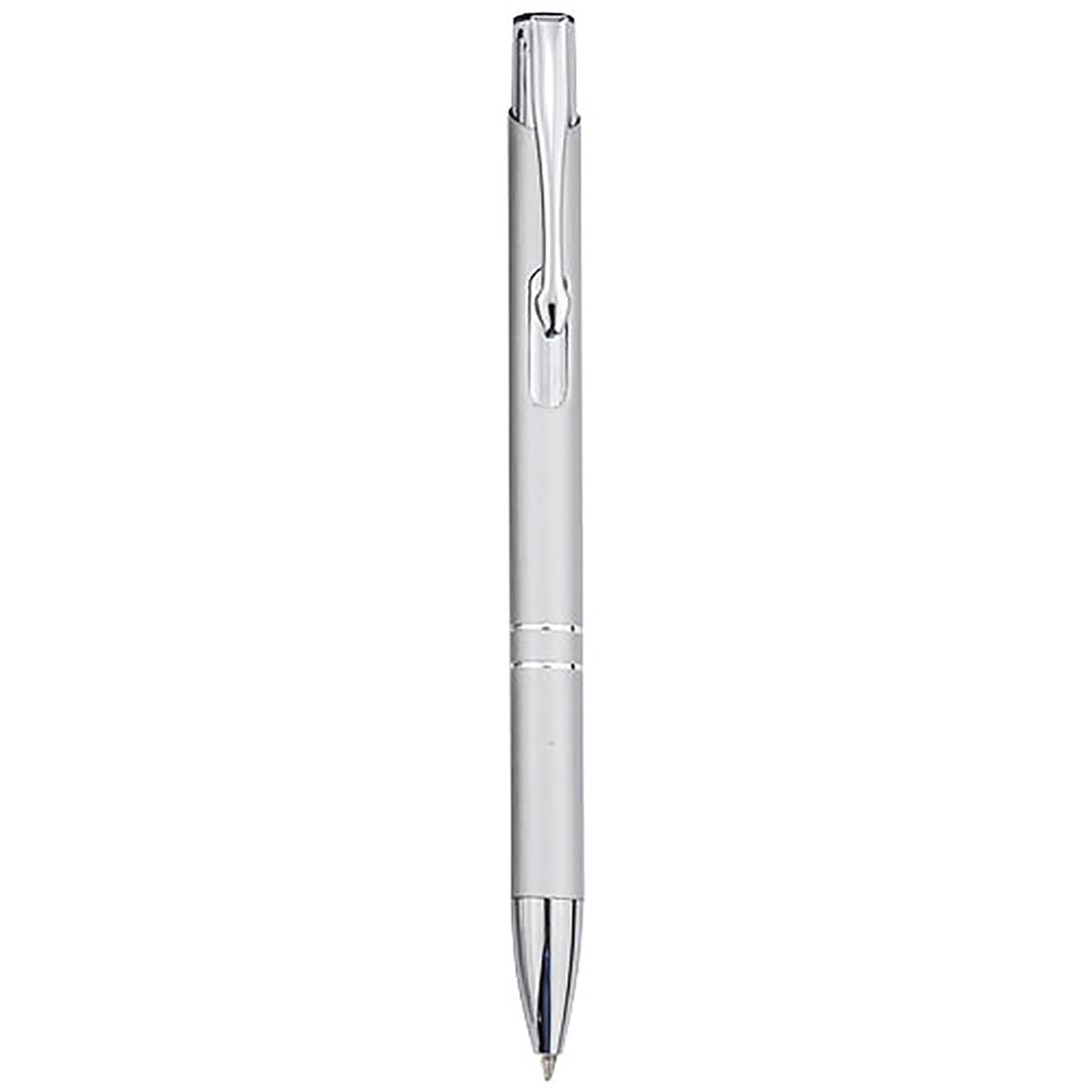 Moneta recycled aluminium ballpoint pen (black ink) - silver