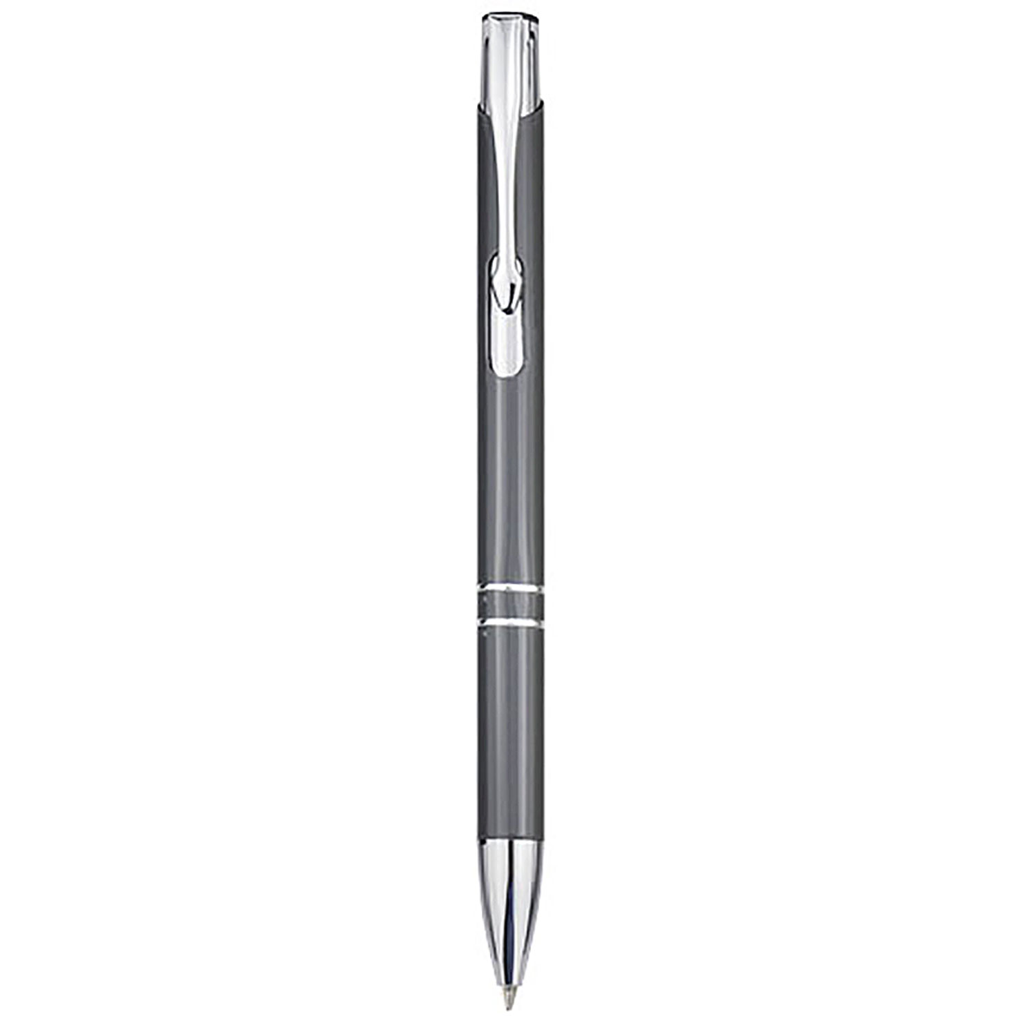 Moneta recycled aluminium ballpoint pen (black ink) - grey