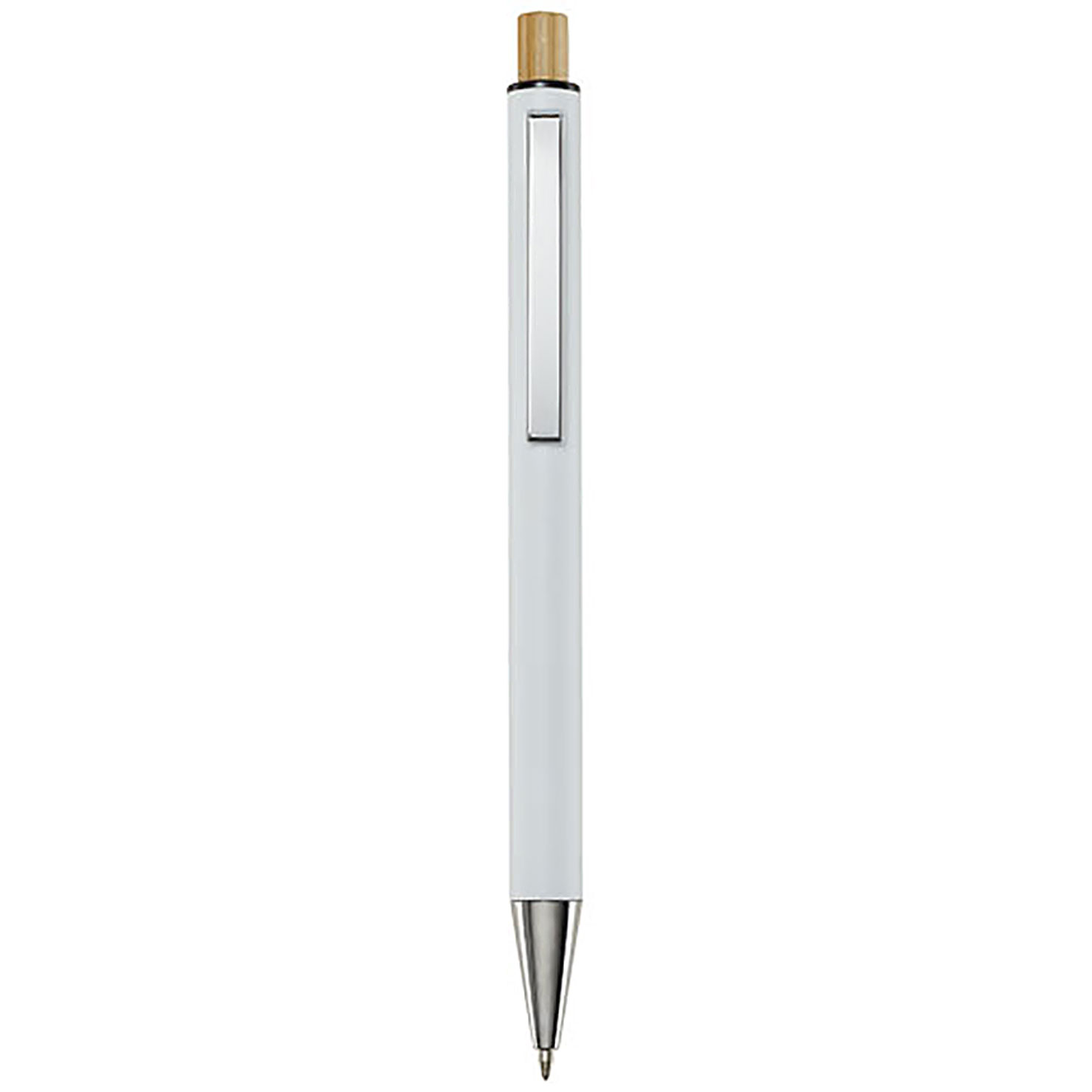 Cyrus recycled aluminium ballpoint pen (blue ink) - white