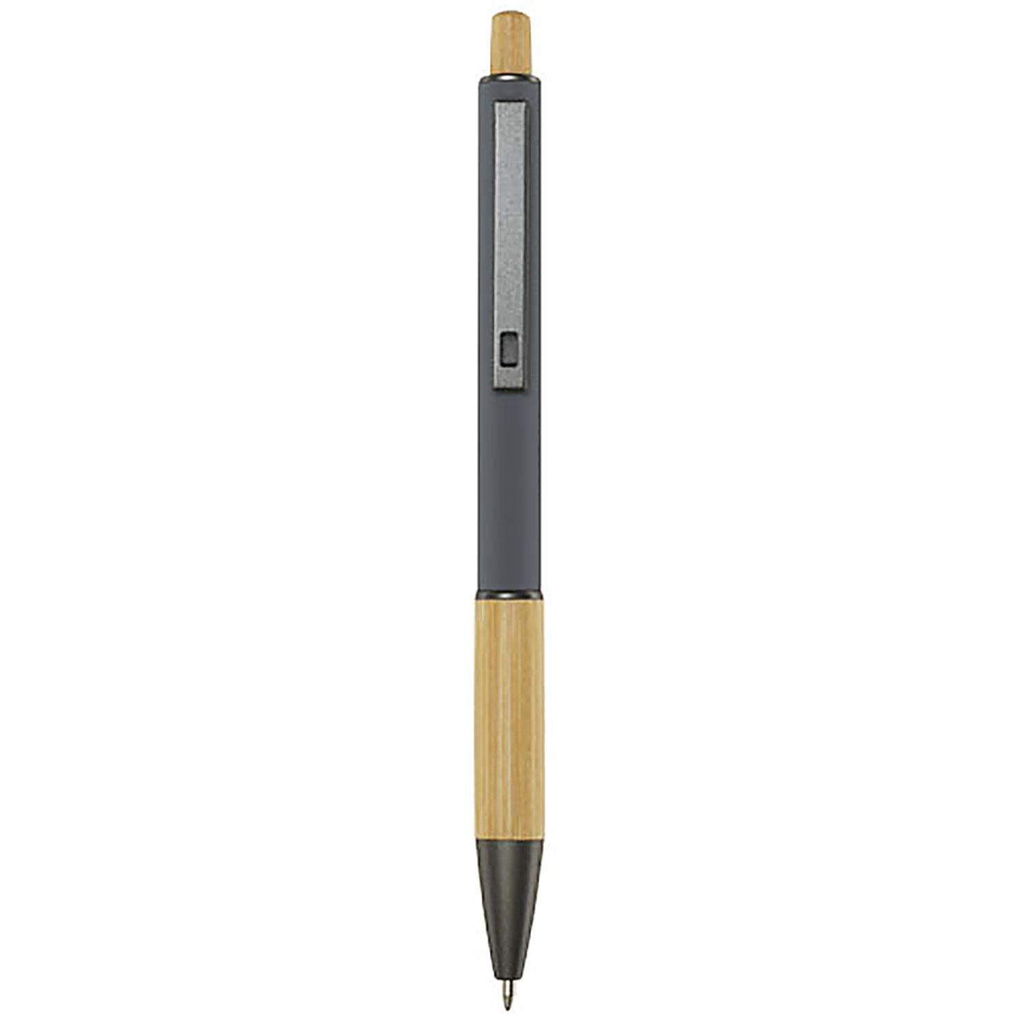 Darius recycled aluminium ballpoint pen (blue ink) - grey