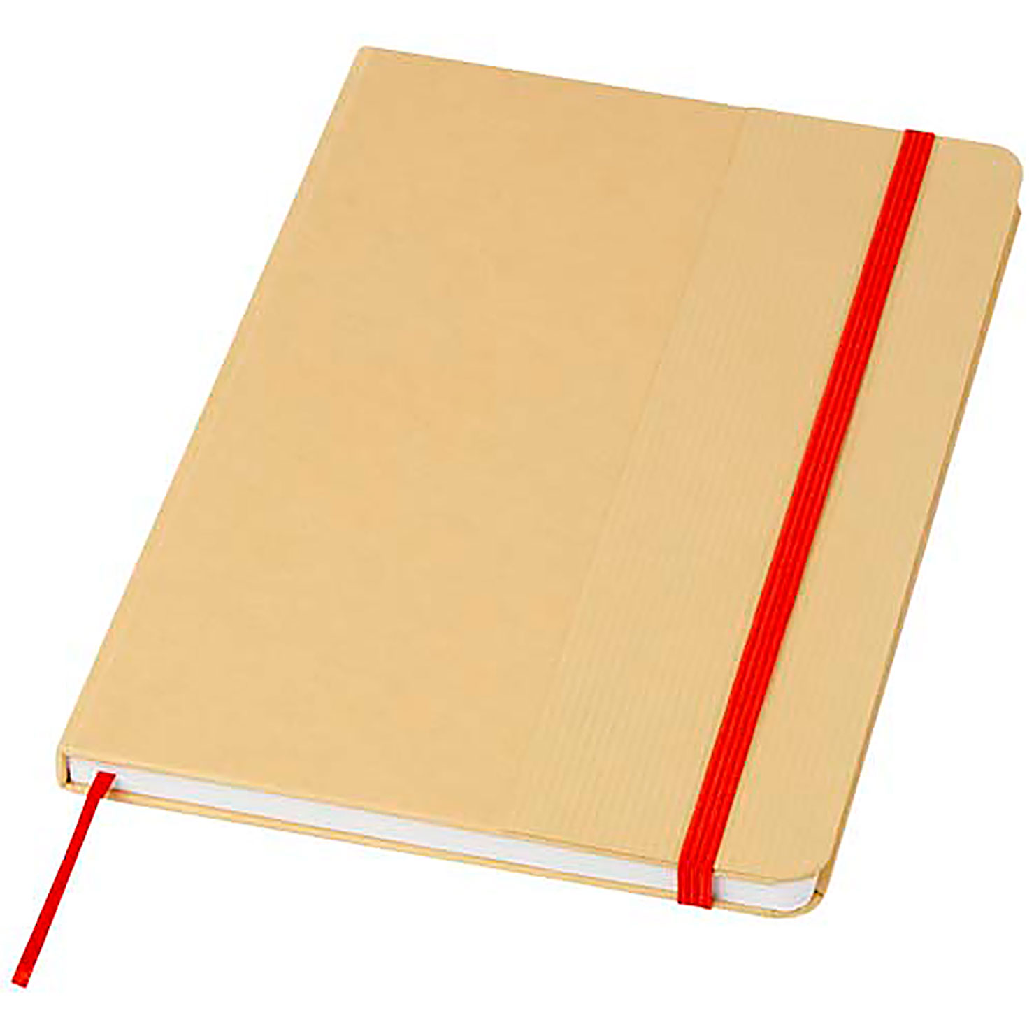 Nelida A5 recycled cardboard hard cover notebook - red