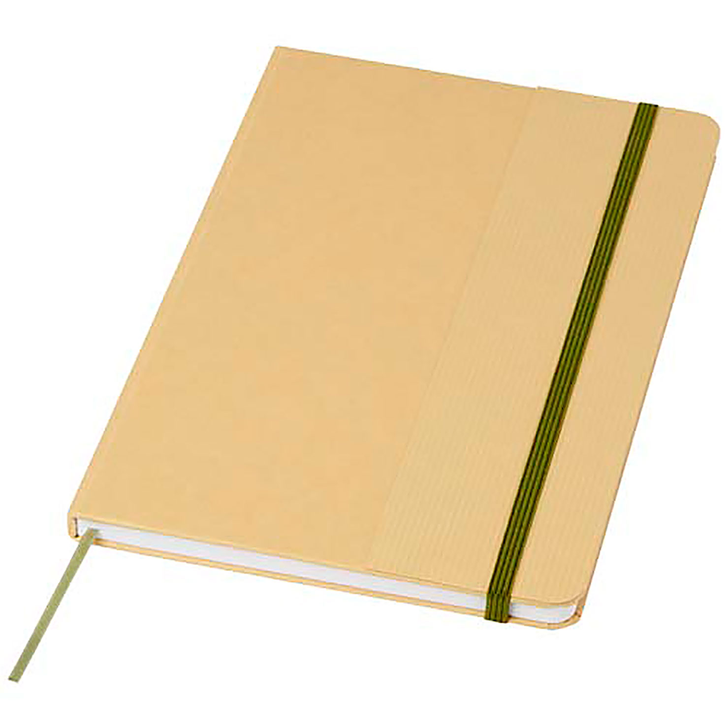 Nelida A5 recycled cardboard hard cover notebook - green