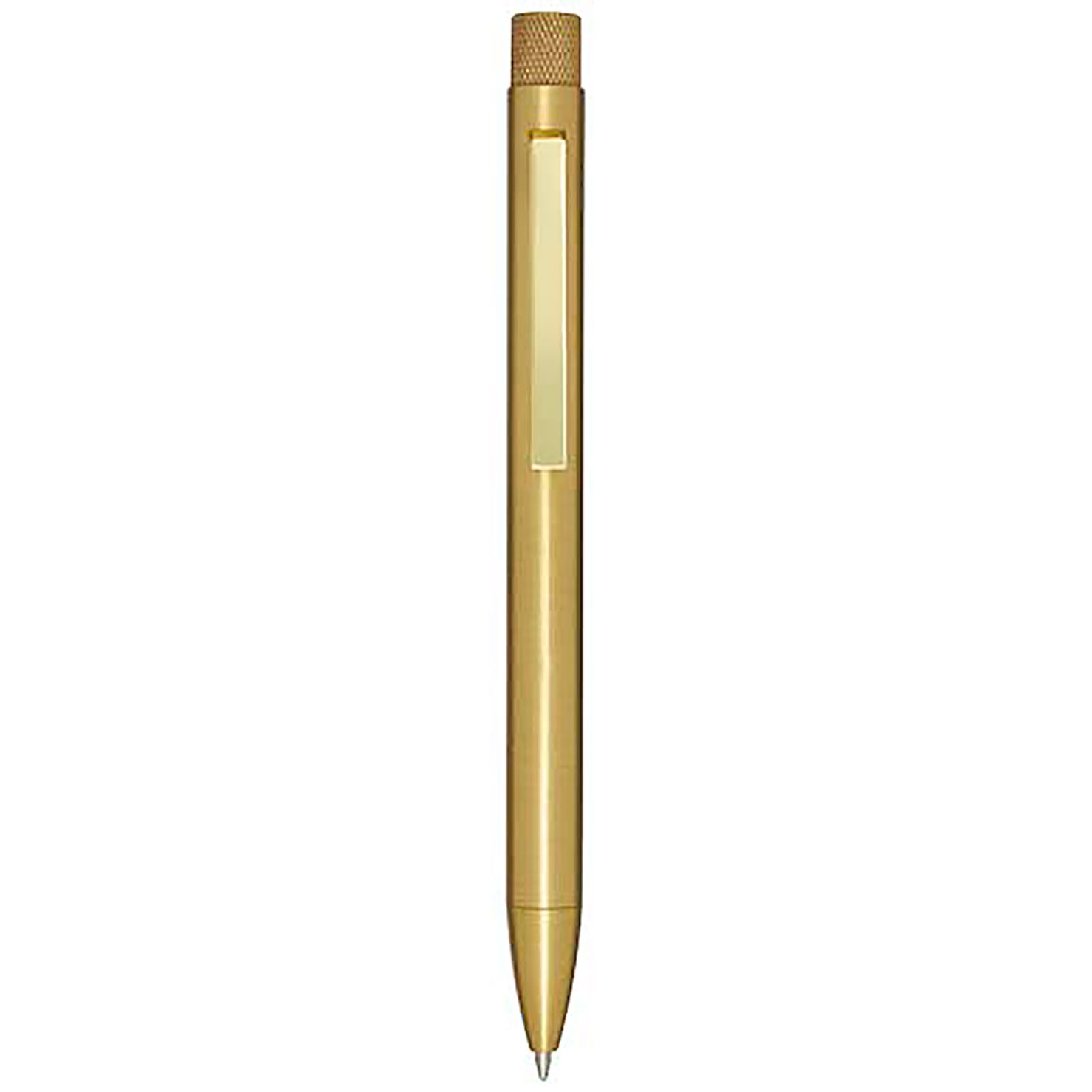 Beatriz recycled brass ballpoint pen (black ink) - gold