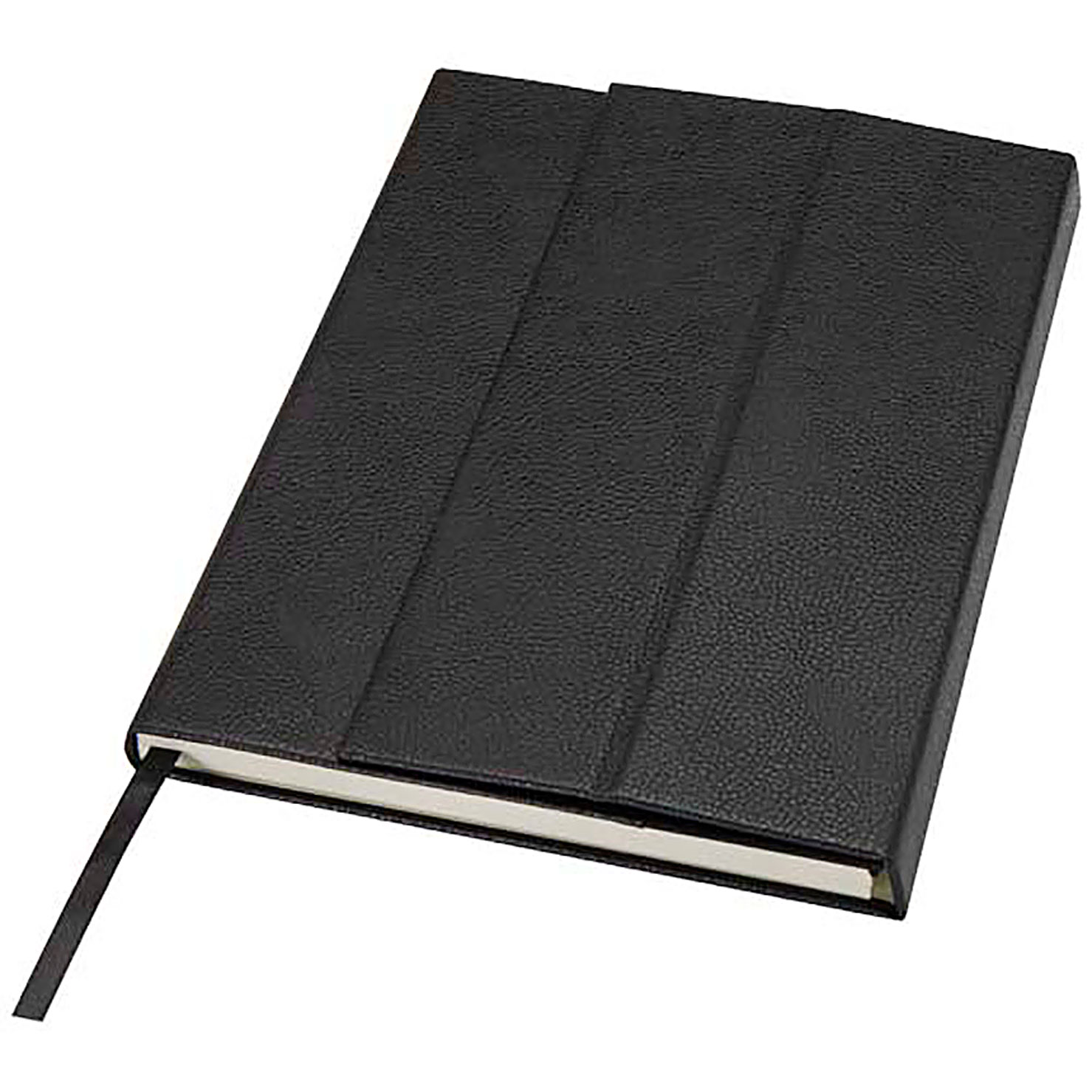 Alejandra A5 recycled plastic hard cover notebook - black