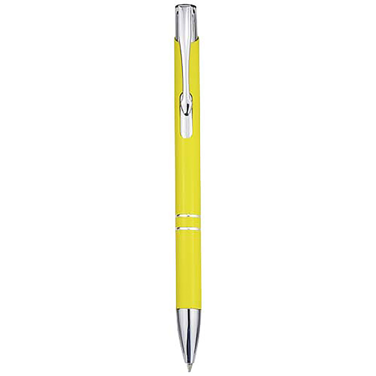 Moneta recycled aluminium ballpoint pen (blue ink) - yellow