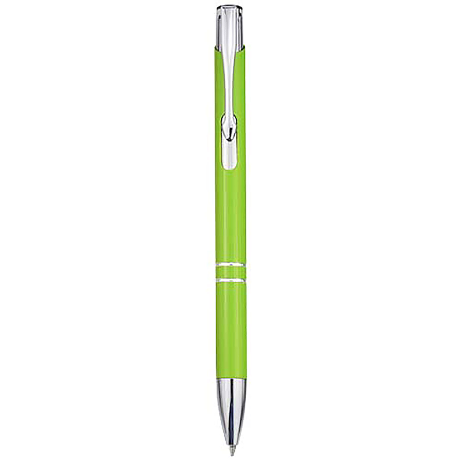 Moneta recycled aluminium ballpoint pen (blue ink) - lime