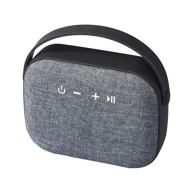 Woven fabric Bluetooth® speaker - black