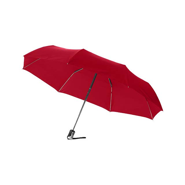 Alex 21.5" foldable auto open/close umbrella - transparent red
