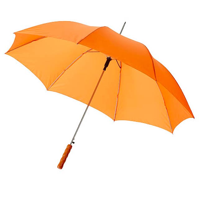 Lisa 23" auto open umbrella with wooden handle - orange