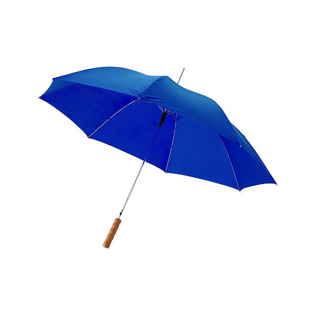 23" deštník Lisa s automatickým otvíráním a dřevěnou rukojetí - modrá