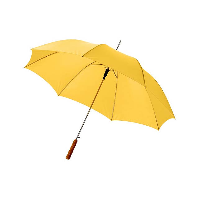 Lisa 23" Automatikregenschirm mit Holzgriff - Gelb