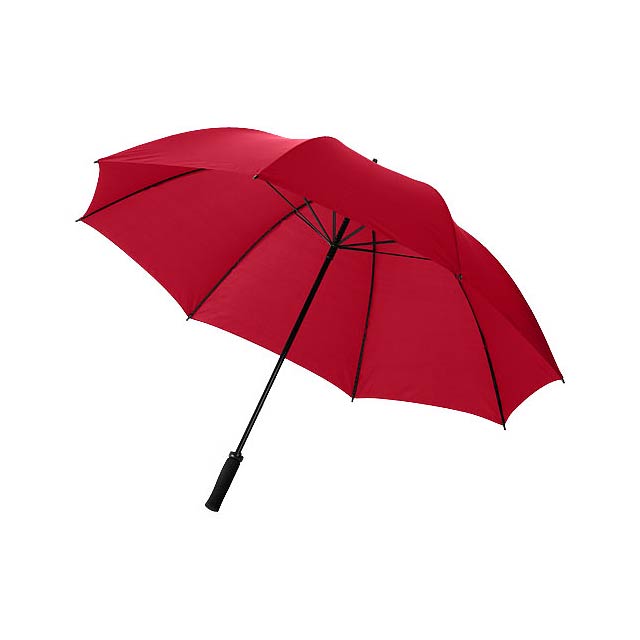30” golfový deštník Yfke s držadlem z materiálu EVA - transparentná červená