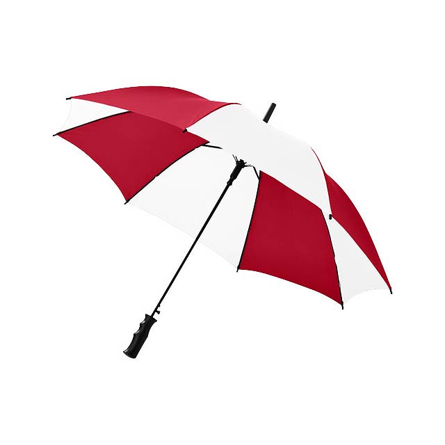 23” deštník Berry s automatickým otvíráním - transparentní červená