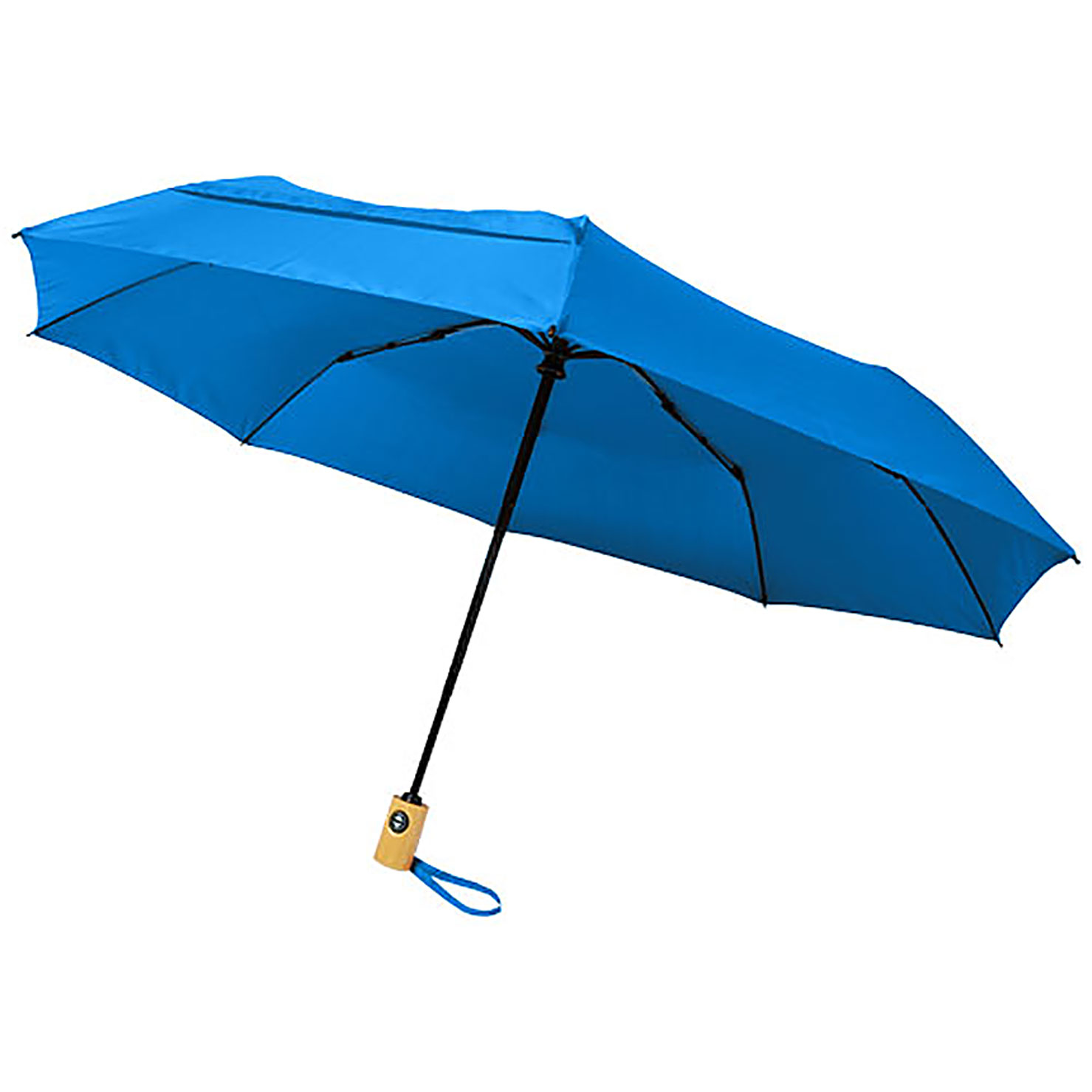 Bo 21" foldable auto open/close recycled PET umbrella - blue