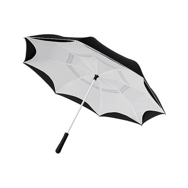 Yoon 23" umkehrbarer Regenschirm - Weiß 