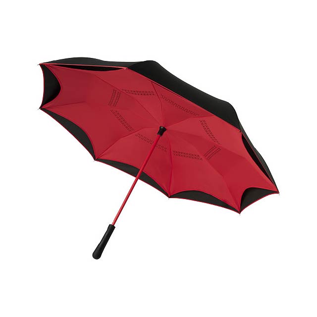 Yoon 23" umkehrbarer Regenschirm - Transparente Rot