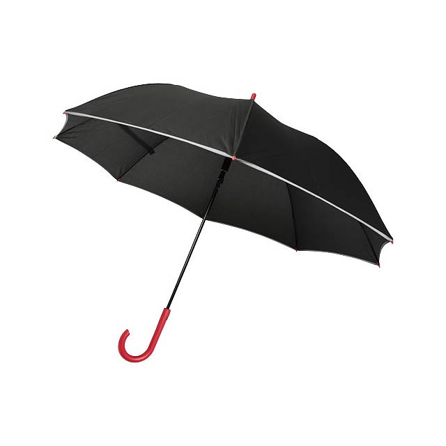 Felice 23" auto open windproof reflective umbrella - transparent red