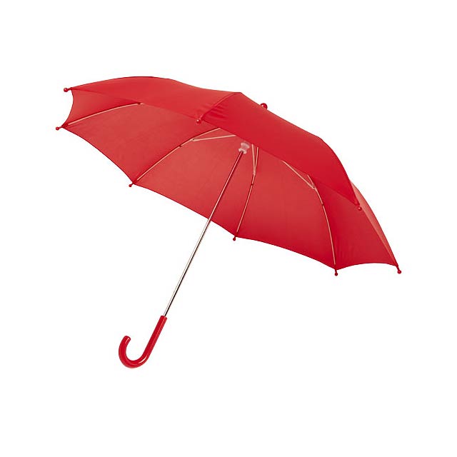 Větruodolný deštník pro děti Nina 17" - transparentná červená