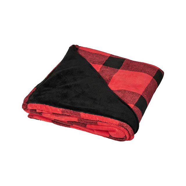Buffalo ultra plush plaid blanket - transparent red