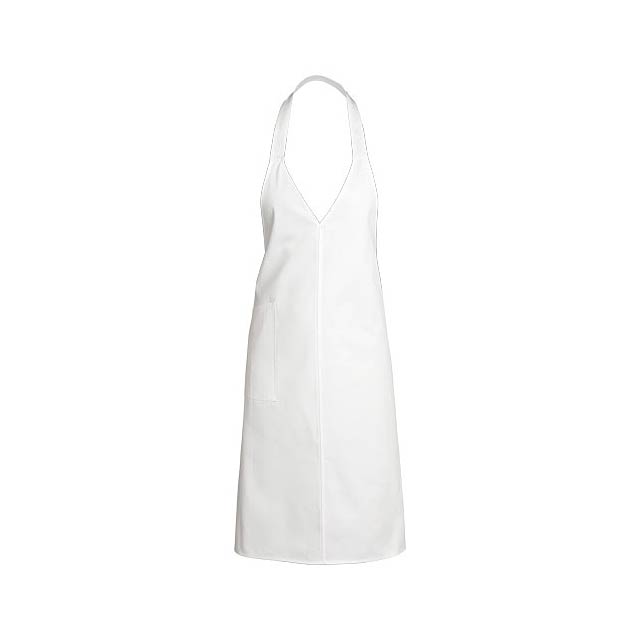 Verona v-neck apron - white